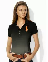 tee shirts ralph lauren manches courtes femmes color mode orange noir